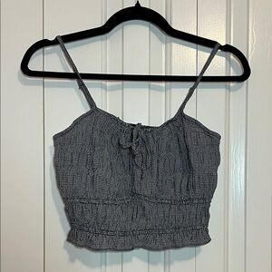 Black and White Women's Smocked Top